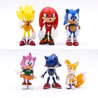 6pcs/set Super Sound Sonic Movie Game Dolls Shadow Hedgehog pvc figure Model toy kids birthday gift