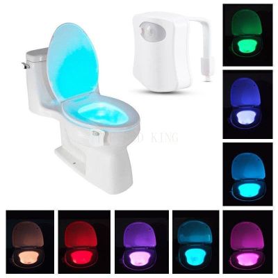 Toilet Nightlight Night Lamp Sensor 8 Color Led Battery Motion Bulbs &amp; Lighting Emergency Dry Atmosphere Card Aaa Night Lights