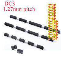 10 DC3 1.27มม. Pitch IDC กล่อง Pin Header Connector ขาตรง DC3 1.27มม. สองแถวชายซ็อกเก็ตหัว DC3 2x3-25Pin