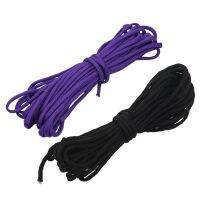 2Pcs Paracord 550 Parachute Rope 7 Core Strand for Climbing Camping Buckle Rope 25Ft - Black &amp; Purple