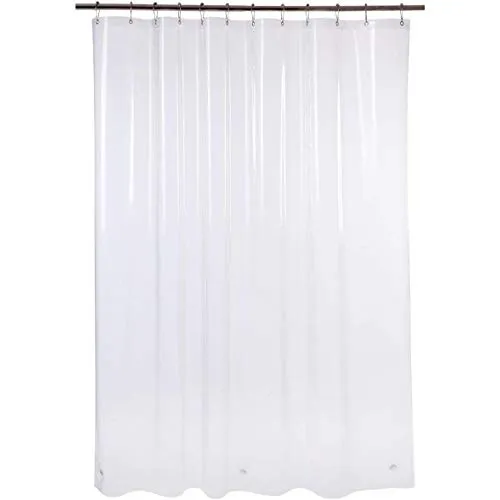 Amazerbath Plastic Shower Curtain 72 X, Heavy Duty Plastic Shower Curtain Liner