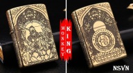 [Rẻ số 1 Lazada] Bật lửa Zippo vỏ đồng nguyên khối khắc 5 mặt Monkey King - Mỹ Hầu Vương thumbnail