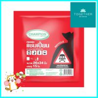 ถุงขยะ CHAMPION 26x34 นิ้ว สีแดง15 ใบGARBAGE BAGS CHAMPION 26X34" RED 15PCS **ราคาดีที่สุด**