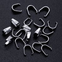 50pcs/lot 316 Stainless Steel Jewelry Pendant Pinch Bail Connector Buckle Wholesale Whole Sale Connectors Buckles Factory Sale