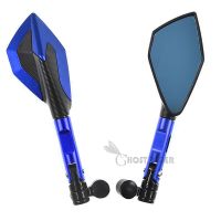 For YAMAHA XJ6 DIVERSION XJ6 600 900 XJ600 CNC Aluminum Motorcycle Handlebar Rear View Mirrors Blue Anti-glare Mirror Mirrors