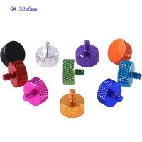 6 -32x5mm 10mm 12mm 16mm UNC Colorful Aluminum Alloy Knurled Hand-Tighten Screws Computer Case Side Panel Hard Drive Diy Screw