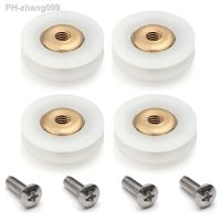 4 x Replacement Shower Door ROLLERS/Runners/Wheels V Grooved 19mm Diameter