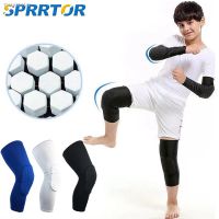 ☸❏ 1Pcs Knee Brace Pads Elbow Pads for Kids Youth Honeycomb Compression Sleeves Pads Guards Sports for BasketballBaseballCycling