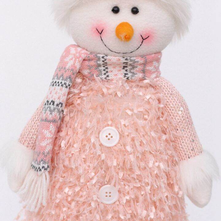 christmas-pink-stretchable-santa-claus-snowman-plush-dolls-toy-baubles-xmas-decoration-ornament-craft-gift-home-decors