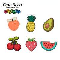 【Cute Deco】Cute Cartoon Fruit (10 Types) Fruit Series / Garden Series / Snoopy Series/Charm Button Deco/ Cute Jibbitz Croc Shoes / Charm Resin Material for Shoe Accessories