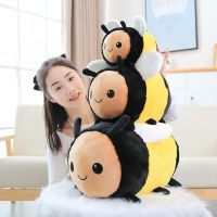 【YF】 Cute Bee Ladybug Plush Toys High Quality Stuffed Dolls Sleeping Cylindrical Pillow Soft Sofa Decoration Birthday Gifts For Kids