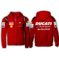 2023 ชายและหญิง Super Premium: Moto Gp Ducati Racing Team Logo Racer เสื้อสเวตเตอร์แขนยาวลำลองผู้ชาย Hoodie แจ็คเก็ตซิปเต็ม