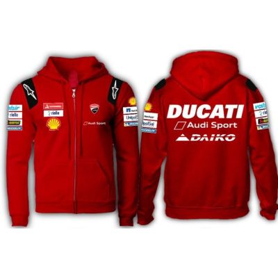 2022 ชายและหญิง Super Premium: Moto Gp Ducati Racing Team Logo Racer เสื้อสเวตเตอร์แขนยาวลำลองผู้ชาย Hoodie แจ็คเก็ตซิปเต็ม