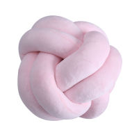 Handmade Soft Plush Knot Cushion Sofa Throw Pillow For Living Room Round Hand Woven Cushion Sleeping Pillow For Kids Girls