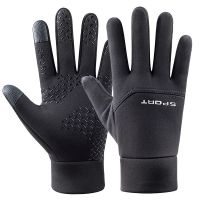 Winter Camping Velvet Gloves Touchscreen Running Anti-Skid Reflective Waterproof Women Warm Ski Cycling Sports Men 39;s Gloves