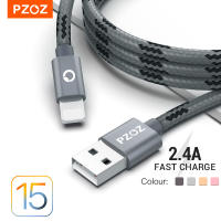 PZOZ สาย Usb สำหรับ iphone สาย 11 12 13 pro max Xs Xr X SE 8 7 6 plus 6s 5 ipad air mini สายชาร์จอย่างรวดเร็วสำหรับ iphone charger