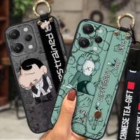 Lanyard Durable Phone Case For Redmi12 4G Back Cover Kickstand Waterproof Silicone Shockproof Soft case protective ring