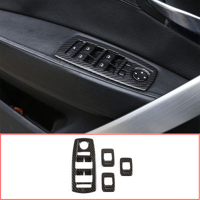 สำหรับ BMW X3 E83 2006-2010 ABS โครเมี่ยมรถหน้าต่างลิฟท์สวิทช์ปุ่มปกตัดสติกเกอร์อุปกรณ์เสริมในรถยนต์ภายในการปรับเปลี่ยนรถ