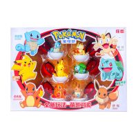 โปเกมอนพ็อกเก็ตมอนสเตอร์ Pokeball ของเล่นผิดรูป Pikachu Charizard Bulbasaur Meowth Squirtle ของขวัญตุ๊กตาญี่ปุ่นแบบตั้งโชว์สไตล์ล่าสุด