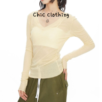 Chic Clothing เสื้อครอป เสื้อยืด ชุดเซ็ทผู้หญิง ชิค สบายๆ ทันสมัย ทันสมัย WTX2392TUB 39Z230926