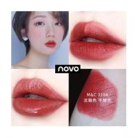 Tiktok Same Solid Color Lipstick Raincoat Waterproof No Stain on Cup Non-Fading Moisturizing Dual Head Dual-Use Lipstick Student