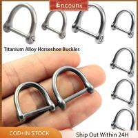 ENCOUNT โลหะผสมไททาเนียม หัวเข็มขัดบัคเกิล ที่มีคุณภาพสูง รูปร่าง D Carabiner ของใหม่ ห่วงกุญแจกุญแจมือ อุปกรณ์เสริมกลางแจ้ง