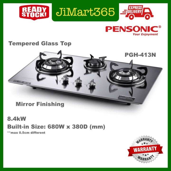 pensonic 3 burner gas stove