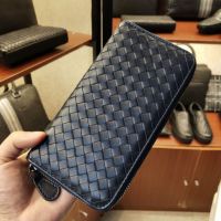 2023 New★ Authentic wallet men and women youth first layer lambskin hand-woven large-capacity long wallet gift bv57