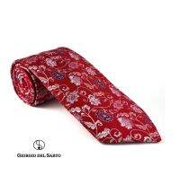 Giorgio Del Sarto Necktie 8.5 cm Red with Fabric Texture เนคไทสีแดงมีเท็กเจอร์