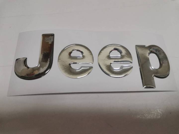 สติ๊กเกอร์ตัดคอม-เทเรซิ่นนูน-อย่างดี-คำว่า-jeep-สำหรับ-jeep-cherokee-ติดรถ-แต่งรถ-จี๊ป-sticker-สวย