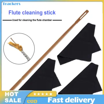 Wooden Flute Cleaning Rod Flute Cleaning Cloth Flute Care Kit Flute  Accessories 