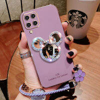 เคสโทรศัพท์สำหรับ SAMSUNG A12 5G A11 A21S A42พร้อมกระจกและสายคล้องสั้น