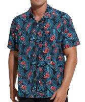 69SLAM MEN TROPICAL PARROT NIAS SHIRT LOOSE FIT / เสื้อเชิ้ตแขนสั้น ทรงเข้ารูป ชาย