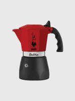 Bialetti รุ่น Brikka 2020 หม้อต้มกาแฟ Moka Pot สีแดงดำ รุ่นใหม่ ขนาด 4Cup