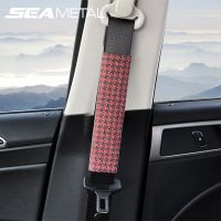 yansimi SEAMETAL 2PCS Car Safety Seat Belt Cover Universal Linen Car Decorative Shoulder Pad Sleeve Protection Strap Seatbelt