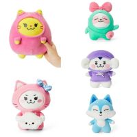 【CW】 Cute Cartoon Kawaii Korean Women  39;s Group ITZY Plush Doll Schoolbag Pendant WDZY Cartoon Girl Schoolbag Pendant Keybuckle