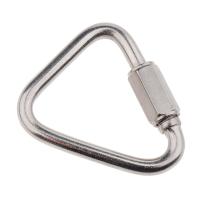 ﺴ Perfeclan Outdoor Triangle Stainless Steel Carabiner Camping Keychain Quick Link