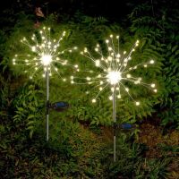 new Outdoor LED Solar Fireworks Lights 90/150 LEDs Waterproof String Fairy For Home Garden Street Christmas Decoration