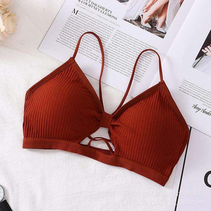 braforyou-n168-บราแฟชั่นแบบสวม-ผ้าร่อง-สายไขว้หลัง-สุดฮิต-สุดsexy-สัสันสดใส