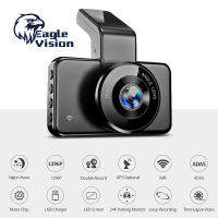 Dash Cam 3 "หน้าจอ IPS มุมกว้างด้านบนแดชบอร์ดเซ็นเซอร์กล้องวิดีโอ G การมองเห็นได้ในเวลากลางคืน24ชั่วโมงโหมดจอดรถบันทึกลูป