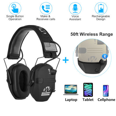 Tactical Hunting Hearing Headset with 5.1 Bluetooth Adapter for Shooting Ear protecter for Range Foldable