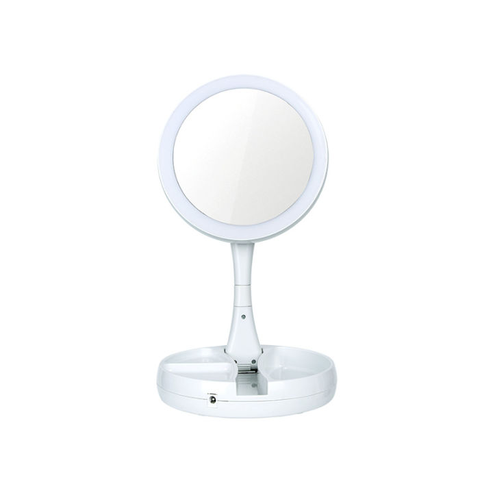 foldable-round-make-up-mirror-with-led-light-1x-10x-magnifing-beauty-mirror-portable-fold-double-sided-mirror-with180-rotation