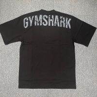 Fitness loose sleeves with male GYMSHARK POWER2.0 T-shirt collar letters jacket cotton stretch breathable movement