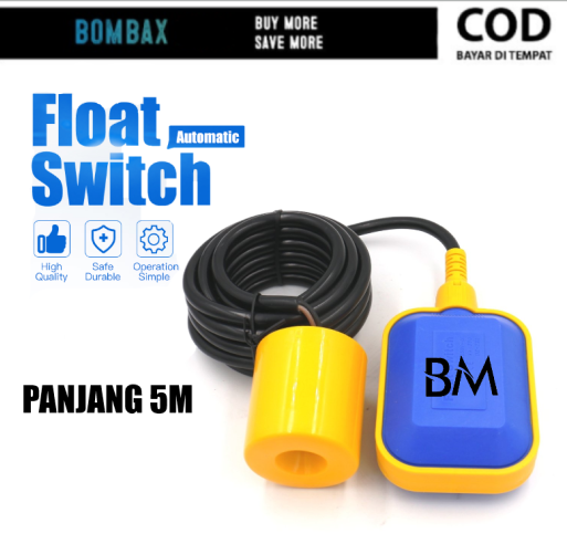 Float Switch Kabel 5 Meter Pelampung Air Tandon Otomatis Fluid Level