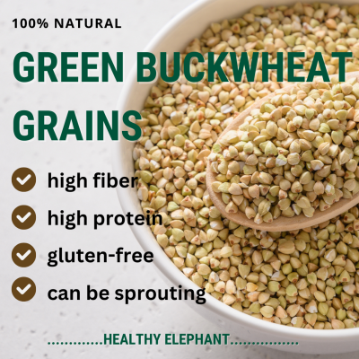 Green Buckwheat 1000g / can be sprouting/ บัควีท บักวีต / หุงพร้อมข้าว หรือนำไปต้มทานเหมือนข้าวต้ม