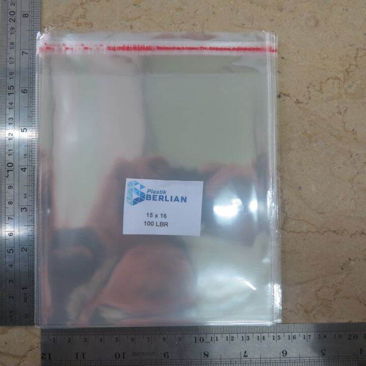 (100 LEMBAR) Plastik OPP 15X16 Cm 20 Mikron / Plastik Opp Plastik ...
