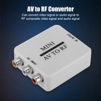 AV To RF Video Converter Durable Practical Multi-functional Mini Adapter Box Support RF 67.25/61.25MHz TV Switcher Cables