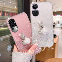 ปลอกอ่อนป้องกันสำหรับ OPPO Reno10 Pro Pro+ A78 4G 5G 3D Phone Case เคสโทรศัพท์หรูหรา Rhinestone กระต่าย Starry Sky ฝาหลังโทรศัพท์