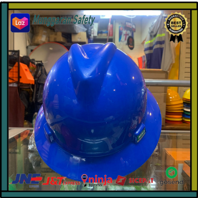 Helm MSA Fullbrim Biru Lokal Fastrack/ Safety Helmet Biru Lazada Indonesia