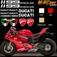 Ducati แถบสะท้อนแสงด้านข้างสติกเกอร์ติดมอเตอร์ไซค์1199สำหรับมอเตอร์ไซค์กระจกบังลมหน้าหมวกรูปลอก